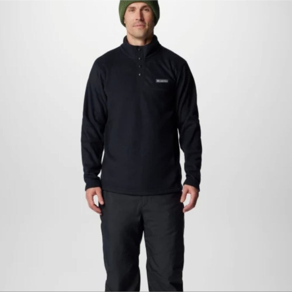 Columbia Men's Steens Mountain Half Snap Fleece Pullover Black XLT Tall - Picture 3 of 13